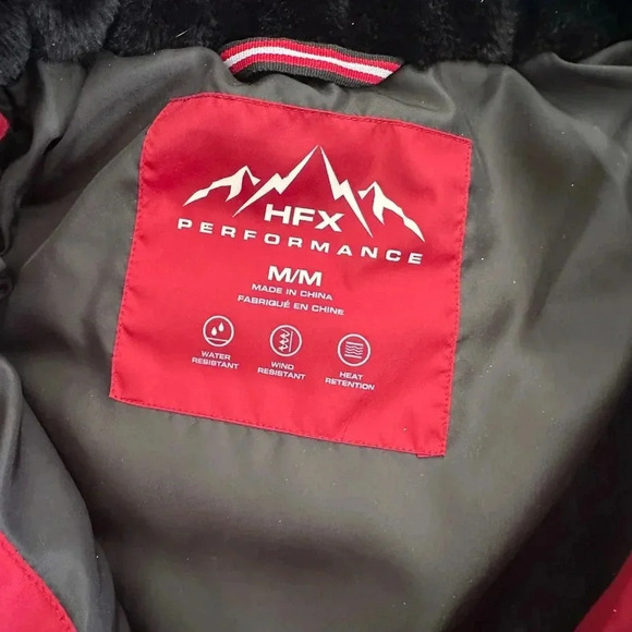 NWOT HFX Women's Heavyweight Quilted Winter Puffer Parka Mid Length. Wine Sz: M - Picture 14 of 16